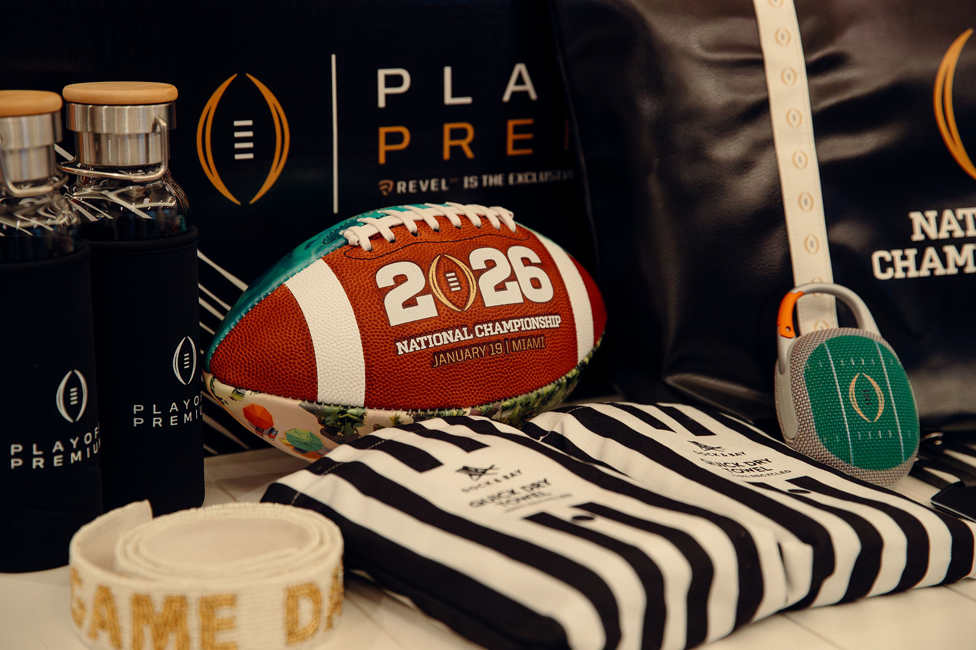 Playoff Premium gift items including a commemorative National Championship football